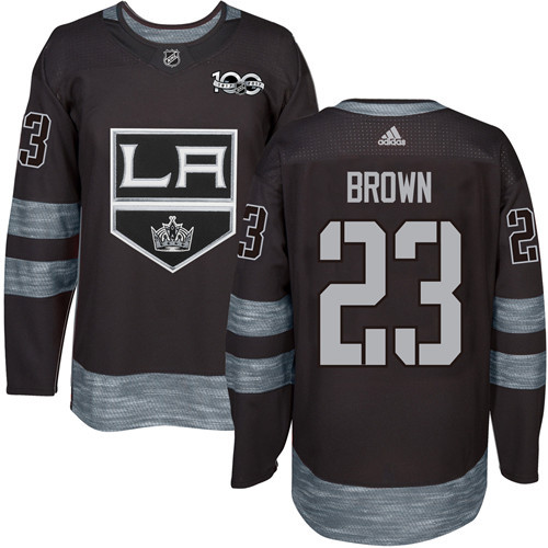 Adidas Kings #23 Dustin Brown Black 1917-100th Anniversary Stitched NHL Jersey